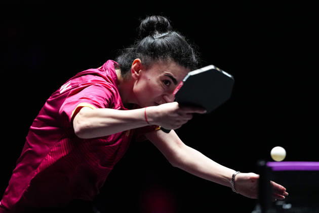 (260911) -- MACAO, Sept. 11, 2026 -- Elizabet Abraamian of Russia hits a return during the women s singles round of 16 match between Chen Yi of China and Elizabet Abraamian of Russia at the 2026 World Table tennis, Tischtennis (WTT) Champions Macao in Macao, south China, Sept. 11, 2026. ) (SP)CHINA-MACAO-TABLE TENNIS-WTT-WOMEN S SINGLES (CN) CheongxKamxKa 
