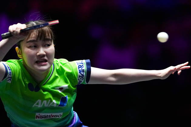 (260911) -- MACAO, Sept. 11, 2026 -- Odo Satsuki of Japan hits a return during the women s singles round of 16 match between Odo Satsuki of Japan and Cheng I-Ching of Chinese Taipei at the 2026 World Table tennis, Tischtennis (WTT) Champions Macao in Macao, south China, Sept. 11, 2026. ) (SP)CHINA-MACAO-TABLE TENNIS-WTT-WOMEN S SINGLES (CN) CheongxKamxKa 