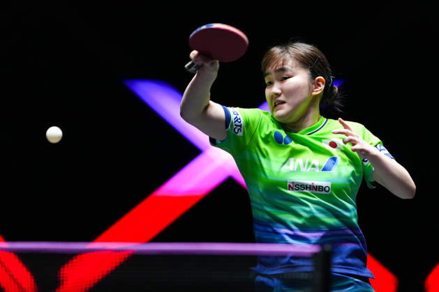 (260911) -- MACAO, Sept. 11, 2026 -- Odo Satsuki of Japan hits a return during the women s singles round of 16 match between Odo Satsuki of Japan and Cheng I-Ching of Chinese Taipei at the 2026 World Table tennis, Tischtennis (WTT) Champions Macao in Macao, south China, Sept. 11, 2026. ) (SP)CHINA-MACAO-TABLE TENNIS-WTT-WOMEN S SINGLES (CN) CheongxKamxKa 