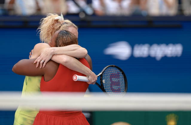 US Open tennis tournament - Day 13 Taylor Townsend of United States (R) and Katerina Siniakova of Czech Republic celebrate after winning against Ashlyn Krueger of United States and Robin Montgomery of United States in the Women s Doubles Final match at Arthur Ashe Stadium in the USTA Billie Jean King National Tennis Center in Flushing Meadows, New York, USA, 11 September 2026. FLUSHING MEADOWS NEW YORK United States  Copyright: xCRISTOBALxHERRERA-ULASHKEVICHx