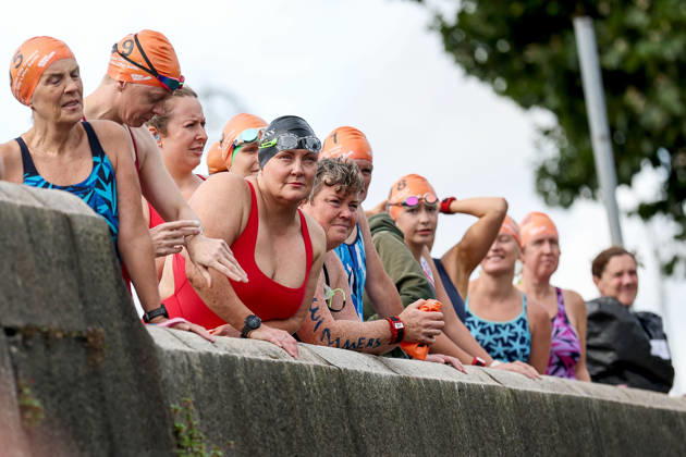 REPRO FREE *PRESS RELEASE NO REPRODUCTION FEE* EDITORIAL USE ONLY 106th Dublin City Liffey Swim 2026, River Liffey, Dublin 12 9 2026 A view of swimmers on their way to the start of of the race A view of swimmers on their way to the start of of the race 12 9 2026  Copyright: xx DANS0721
