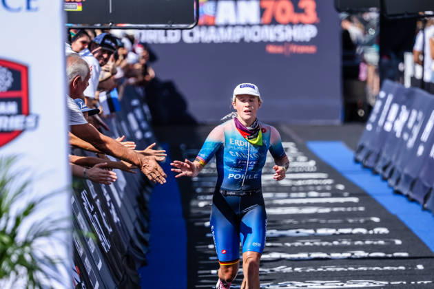 2026 IRONMAN 70.3 World Championship, Nice: Caroline Pohle and other athletes competing in the 2026 VinFast IRONMAN 70.3 World Championship in Nice, France; Nice, Promenade des Anglais; Alpes-Maritimes; Provence-Alpes-Côte d Azur; France IKT_0853