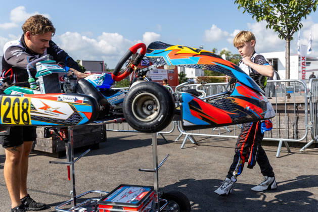 Daniel Hakkinen of Czech Republic (208) from Kraft Motorsport team competes in RMC Euro Trophy 2026 Karting Races, elimination rounds, on September 12, 2026, Steel Ring Trinec, Czech Republic. (CTKxPhoto VladimirxPrycek) CTKPhotoP2026091203752  CTKPhotoP2026091203752