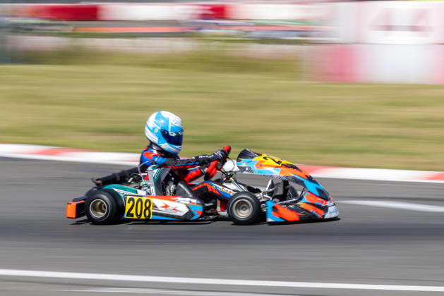 Daniel Hakkinen of Czech Republic (208) from Kraft Motorsport team competes in RMC Euro Trophy 2026 Karting Races, elimination rounds, on September 12, 2026, Steel Ring Trinec, Czech Republic. (CTKxPhoto VladimirxPrycek) CTKPhotoP2026091203784  CTKPhotoP2026091203784