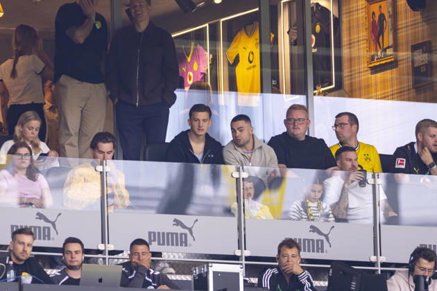 September 12, 2026, Soccer, Matchday 3 of the 1. Bundesliga, Borussia Dortmund vs. SC Paderborn, Konstantinos Karetsas, Borussia Dortmund watches the game from a box at Signal Iduna Park in Dortmund, North Rhine-Westphalia, Germany xRHR PHOTO DEx Copyright: DennisxEwert RHR-FOTOx RHR-FOTO DE