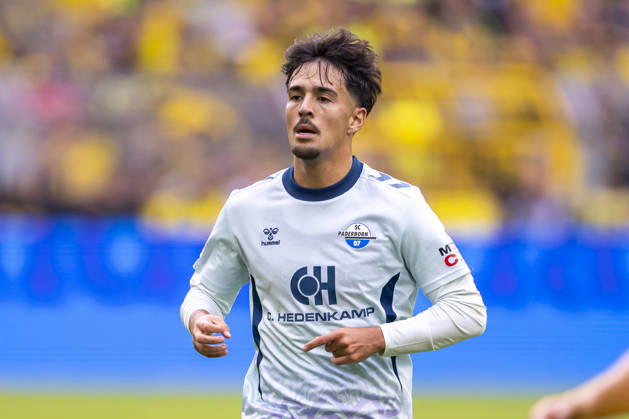 September 12, 2026, Soccer, Matchday 3 of the 1st Bundesliga, Borussia Dortmund vs. SC Paderborn; Laurin Ulrich, SC Paderborn 07 vs. Dortmund; Signal Iduna Park, North Rhine-Westphalia, Germany; xRHR PHOTO DEx Copyright: DennisxEwert RHR-FOTOx RHR-FOTO DE