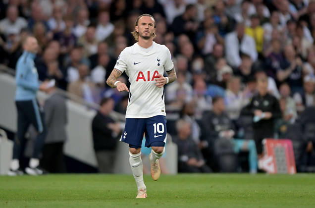 Tottenham Hotspur V Everton. Premier League. James Maddison (Spurs) during the Tottenham Hotspur V Everton Premier League match at the Tottenham Hotspur Stadium, London. This Image is for EDITORIAL USE ONLY. Licence required from the Football DataCo for any other use. Tottenham Tottenham Hotspur Stadium UK Copyright: xMartinxDaltonx Spurs_Everton_120926_MD_36