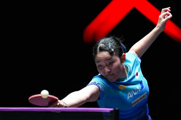 (260913) -- MACAO, Sept. 13, 2026 -- Harimoto Miwa competes during the women s singles semifinal match between Harimoto Miwa of Japan and Chen Xingtong of China at the 2026 World Table tennis, Tischtennis (WTT) Champions Macao in Macao, south China, Sept. 13, 2026. ) (SP)CHINA-MACAO-TABLE TENNIS-WTT-WOMEN S SINGLES (CN) CheongxKamxKa 