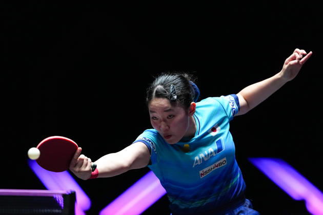 (260913) -- MACAO, Sept. 13, 2026 -- Harimoto Miwa competes during the women s singles semifinal match between Harimoto Miwa of Japan and Chen Xingtong of China at the 2026 World Table tennis, Tischtennis (WTT) Champions Macao in Macao, south China, Sept. 13, 2026. ) (SP)CHINA-MACAO-TABLE TENNIS-WTT-WOMEN S SINGLES (CN) CheongxKamxKa 