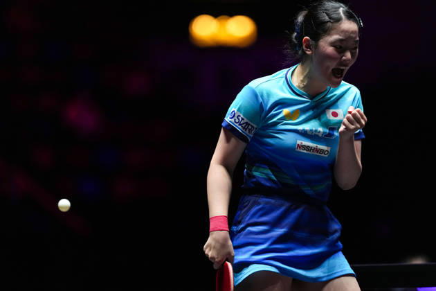 (260913) -- MACAO, Sept. 13, 2026 -- Harimoto Miwa reacts during the women s singles semifinal match between Harimoto Miwa of Japan and Chen Xingtong of China at the 2026 World Table tennis, Tischtennis (WTT) Champions Macao in Macao, south China, Sept. 13, 2026. ) (SP)CHINA-MACAO-TABLE TENNIS-WTT-WOMEN S SINGLES (CN) CheongxKamxKa 