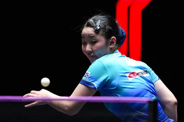 (260913) -- MACAO, Sept. 13, 2026 -- Harimoto Miwa competes during the women s singles semifinal match between Harimoto Miwa of Japan and Chen Xingtong of China at the 2026 World Table tennis, Tischtennis (WTT) Champions Macao in Macao, south China, Sept. 13, 2026. ) (SP)CHINA-MACAO-TABLE TENNIS-WTT-WOMEN S SINGLES (CN) CheongxKamxKa 