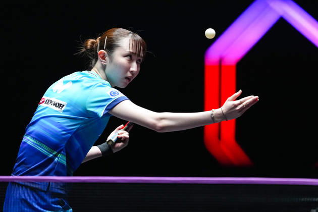 (260913) -- MACAO, Sept. 13, 2026 -- Hayata Hina serves during the women s singles semifinal match between Chen Yi of China and Hayata Hina of Japan at the 2026 World Table tennis, Tischtennis (WTT) Champions Macao in Macao, south China, Sept. 13, 2026. ) (SP)CHINA-MACAO-TABLE TENNIS-WTT-WOMEN S SINGLES (CN) CheongxKamxKa 