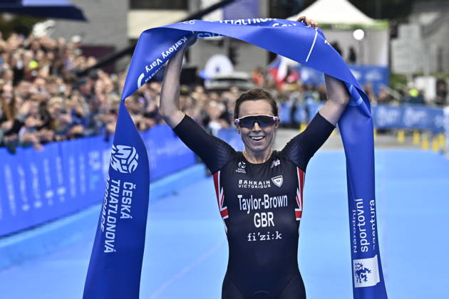 Triathlon World Championship, WM, Weltmeisterschaft races, women, September 13, 2026, Karlovy Vary. Winner Georgia Taylor-Brown of Britain. (CTKxPhoto OndrejxHajek) CTKPhotoP2026091302595  CTKPhotoP2026091302595