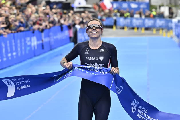 Triathlon World Championship, WM, Weltmeisterschaft races, women, September 13, 2026, Karlovy Vary. Winner Georgia Taylor-Brown of Britain. (CTKxPhoto OndrejxHajek) CTKPhotoP2026091302628  CTKPhotoP2026091302628
