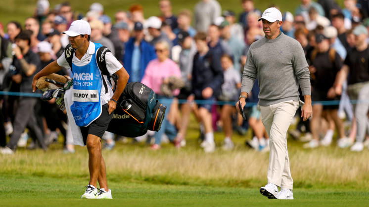 2026 Amgen Irish Open - Fourth Round, Trump International Golf Links, Doonbeg 13 9 2026 Rory McIlroy walks up the seventeenth with Caddie Harry Diamond Rory McIlroy walks up the seventeenth with Harry Diamond 13 9 2026  Copyright: xx BB3_9386