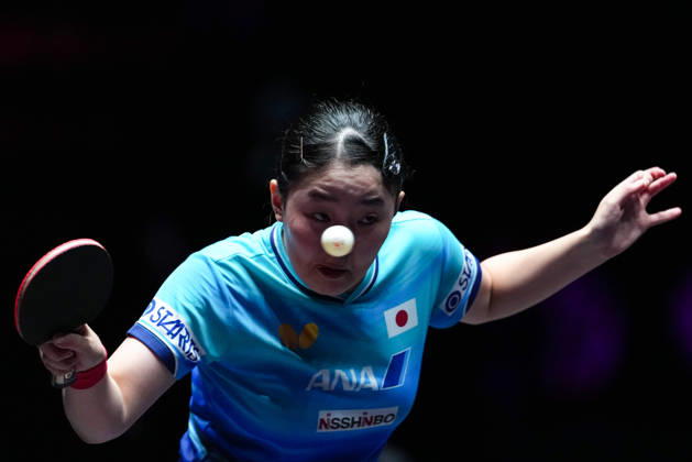 (260913) -- MACAO, Sept. 13, 2026 -- Harimoto Miwa of Japan hits a return during the women s singles final match against Chen Yi of China at the 2026 World Table tennis, Tischtennis (WTT) Champions Macao in Macao, south China, Sept. 13, 2026. ) (SP)CHINA-MACAO-TABLE TENNIS-WTT-WOMEN S SINGLES-FINAL (CN) CheongxKamxKa 