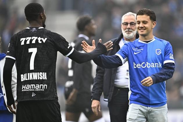 Fußball, Belgien, KRC Genk - KAA Gent, Konstantinos Karetsas besucht die Partie