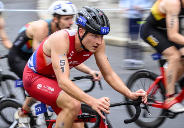 Triathlon World Championship, WM, Weltmeisterschaft races, men, September 13, 2026, Karlovy Vary, Czech Republic. Radim Grebik of Czech Republic. (CTKxPhoto OndrejxHajek) CTKPhotoP2026091304480  CTKPhotoP2026091304480