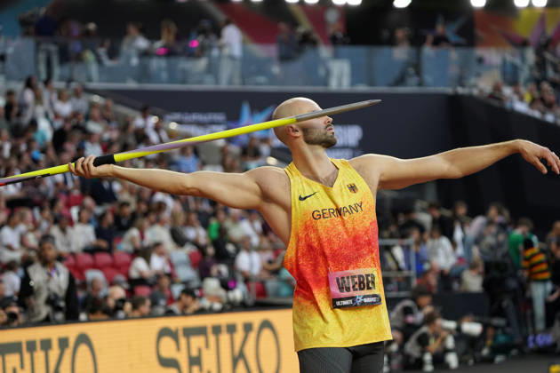 Budapest Track and Field, athletics, World Athletics Ultimate Championship Budapest 2026, , September 11–13, 2026, National Athletics Center, Budapest, Men s Javelin Throw Final, Julian Weber, Germany (GER)