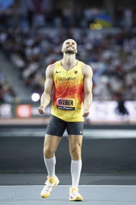BUDAPEST, HUNGARY - SEPTEMBER 12, 2026: Julian WEBER (GER Germany Javelin Throw) reacts during the World Athletics Ultimate Championship at Gyula Zsivotzky National Athletics Centre on September 12, 2026 in Budapest, Hungary. Hungary Copyright: xAxelxKohringx