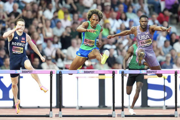 World Athletics Ultimate Championship in Budapest, Hungary Alison DOS SANTOS of Brazil wins the 400 Metres Hurdles Mens Final during the inaugural World Athletics Ultimate Championship at the Gyula Zsivotzky National Athletics Centre in Budapest, Hungary on September 13, 2026. BUDAPEST HUNGARY  Copyright: xMatrixxImagesx xNicxBothmax
