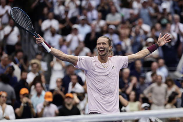 Alexander Zverev celebrates after his victory; celebration, joy, emotion, championship match, final, U.S. Open Championships, Billie Jean King National Tennis Center, Flushing Meadows, New York, USA Copyright: xJuergenxHasenkopfx