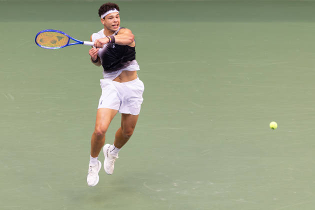 September 13, 2026: Ben Shelton (USA) in action against Alexander Zverev (GER) during the MenÃ¢â‚¬â ¢s Final at the US Open on September 13, 2026, held at the USTA Billie Jean King National Tennis Center in New York City. CSM New York City USA - ZUMAc04_ 20260913_zma_c04_395 Copyright: xBerniexHaleyx