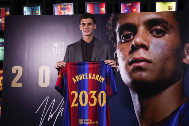 Football, Spain, FC Barcelona, Hamza Abdelkarim’s presentation
