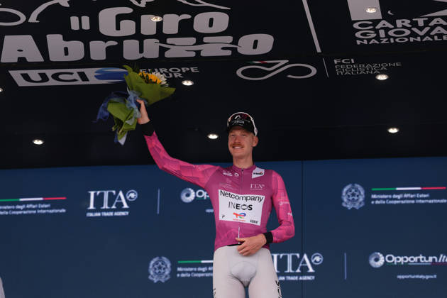 France s Dorian Godon of Netcompany Ineos Cyclamine jersey during the Giro d™Abruzzo, stage 4 from Silvi to Controguerra (182 km) - Abruzzo, Italy - Friday, September 18, 2026. - cycling.  Copyright: xMassimoxPaolone LaPressex