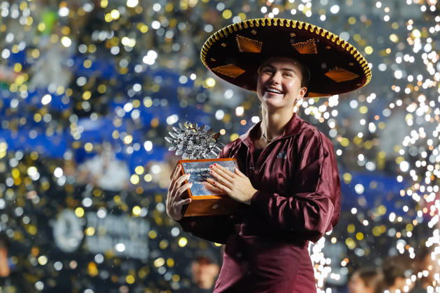 Tennis, WTA-Turnier in Guadalajara, Finale, Siegerin Iva Jovic bezwingt Peyton Stearns