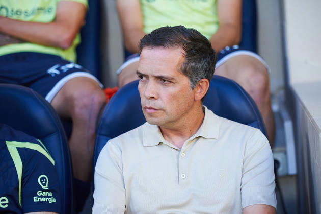 Head coach Luis Castro of Levante UD during the LaLiga EA Sports match between Villarreal CF and Levante UD at Estadio de la Cerámica on September 20, 2026, in Villarreal, Spain