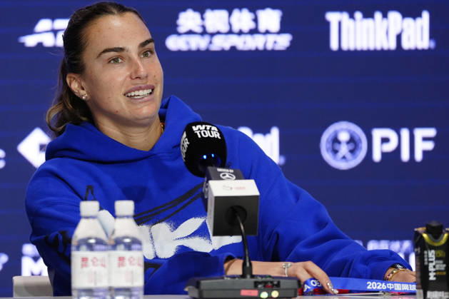 Tennis, WTA Turnier in Peking, Aryna Sabalenka Pressekonferenz