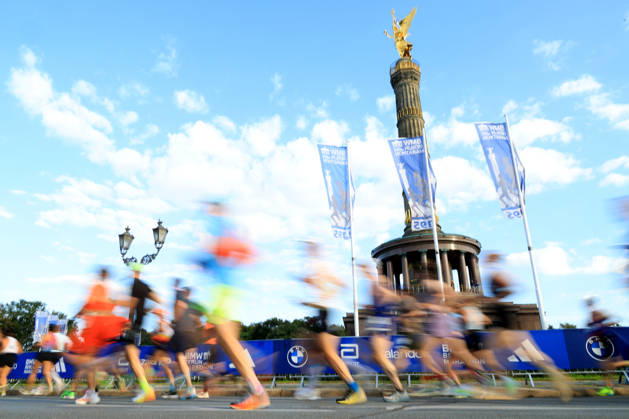 September 27, 2026, Marathon, Track and Field, GER DEU, Berlin, Germany, Runners at the Victory Column nordphoto GmbH Engler Berlin Berlin Berlin Germany Copyright: xNordphotox xEnglerx