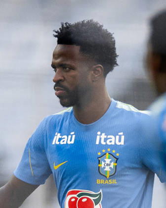 KOLKATA, INDIA - OCTOBER 2: Vinicius Junior of Brazil looks on during pre match trainning session a head of the India football friendly 2026 match between India and Brazil at the Vivekananda Yuba Bharati Krirangan (VYBK) Stadium in Kolkata, India on 2nd October, 2026 Copyright: xUnnatixNaidu SPPx Sportspressphoto_SPR243756