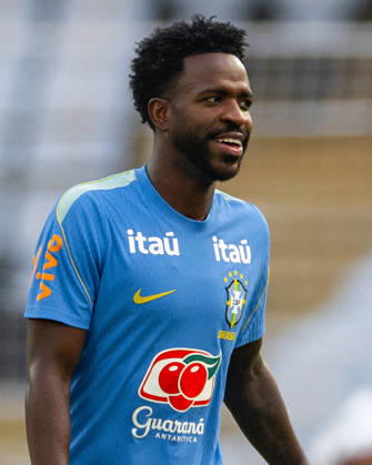 KOLKATA, INDIA - OCTOBER 2: Vinicius Junior of Brazil looks on during pre match trainning session a head of the India football friendly 2026 match between India and Brazil at the Vivekananda Yuba Bharati Krirangan (VYBK) Stadium in Kolkata, India on 2nd October, 2026 Copyright: xUnnatixNaidu SPPx Sportspressphoto_SPR243765