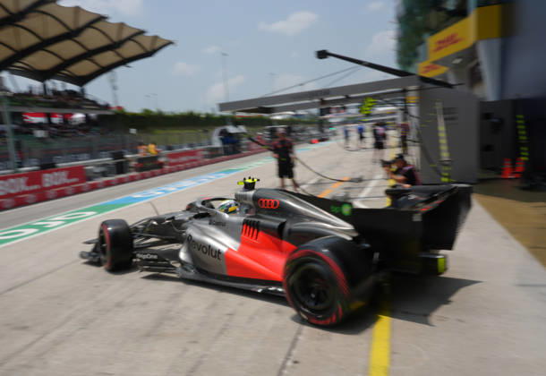 October 3, 2026, Sepang International Circuit, Kuala Lumpur, 2026 Formula 1 Gulf Air Bahrain Grand Prix, Gabriel Bortoleto (BRA), Audi Revolut F1 Team. Photo by Hasan Bratic, DeFodi Images