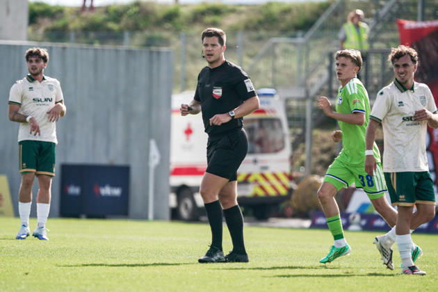 Soccer Austria Friendly Match 2025 2026 03 10 2026 SC Austria Lustenau vs. FC Schalke 04 SUN MINIMEAL Arena Lustenau, Austria Referee Felix Ouschan Copyright: xLUKAxKOLANOVICx