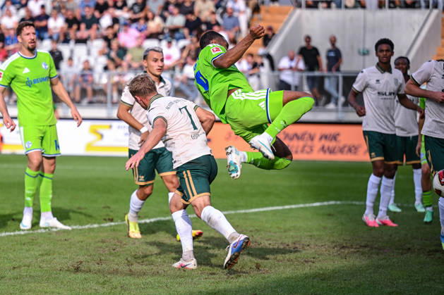 October 3, 2026, Soccer, 2026–2027 Season, Friendly Match, SC Austria Lustenau vs. FC Schalke 04, Moussa Sylla of FC Schalke 04 scores the goal to make it 0–1, xRHR PHOTO YYx Copyright: KROEGER RHR-FOTOx RHR-FOTO YY