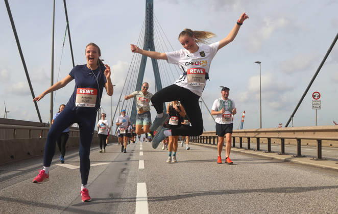 Athletics, the Köhlbrand Bridge Run in Hamburg