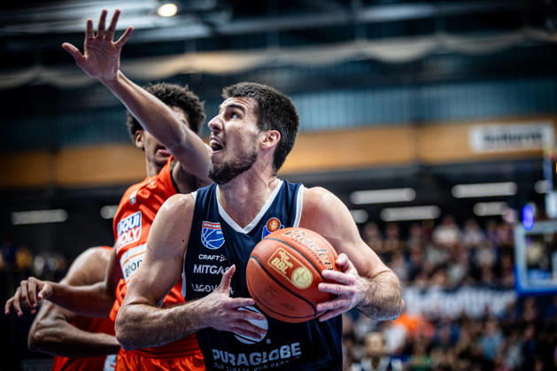BB 1BL Men s Syntainics MBC vs. Ratiopharm Ulm: Jure Planinic of Syntainics MBC during the 2026–2027 season in the 1st EasyCredit Bundesliga, on Matchday 4 between Syntainics MBC and Ratiopharm Ulm at the Stadthalle Weissenfels on October 3, 2026 in Weissenfels, Saxony-Anhalt, Germany