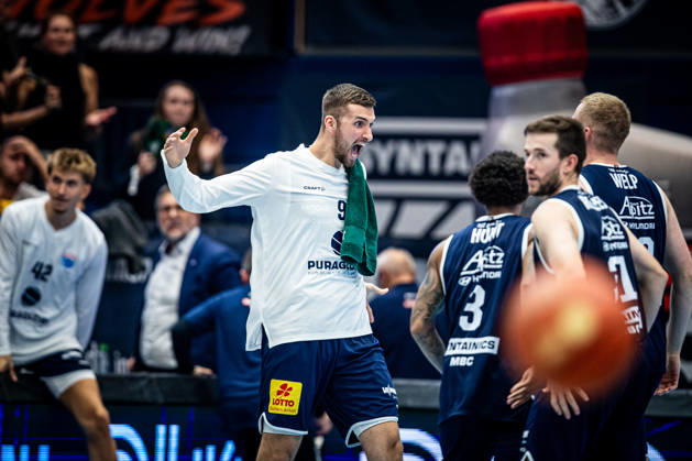 BB 1BL Men s Syntainics MBC vs. Ratiopharm Ulm, Kresimir Nikic, Syntainics MBC, during the 2026–2027 season in the 1st EasyCredit Bundesliga, on Matchday 4 between Syntainics MBC and Ratiopharm Ulm at the Stadthalle Weissenfels on October 3 October 2026 in Weissenfels, Saxony-Anhalt, Germany