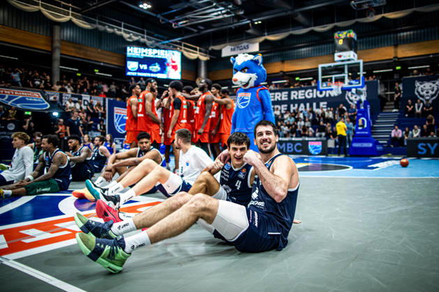 BB 1BL Men s Syntainics MBC vs. Ratiopharm Ulm: Jure Planinic (Syntainics MBC) and Vuk Radojicic (Syntainics MBC) during the 2026–2027 season in the 1 EasyCredit Bundesliga on Matchday 4 between Syntainics MBC and Ratiopharm Ulm at the Stadthalle Weissenfels on October 3, 2026, in Weissenfels, Saxony-Anhalt, Germany