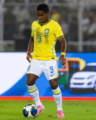KOLKATA, INDIA - OCTOBER 3: Endrick Felipe Moreira de Sousa of Brazil looks on during friendly match between India and Brazil at the Vivekananda Yuba Bharati Krirangan (VYBK) Stadium in Kolkata, India on 3rd October, 2026 Copyright: xUnnatixNaidux Sportspressphoto_SPR245189