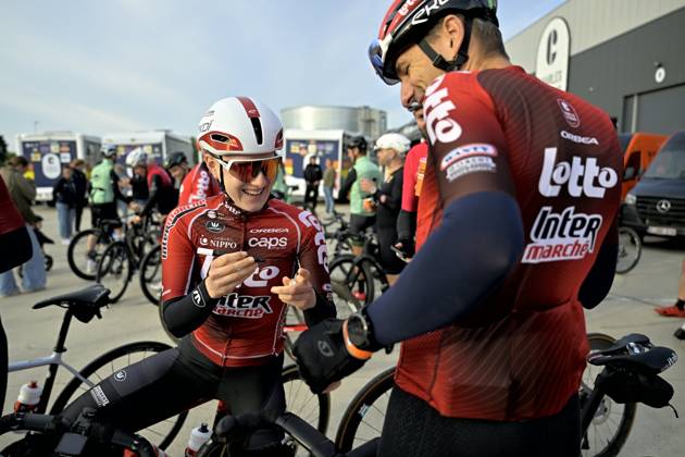 Cycling and Coffee - Lotto Intermarche - Charles Liegeois THIMISTER, BELGIUM - OCTOBER 04 : Van Wersch Anna (GER) of Lotto Intermarche Ladies during the Cycling and Coffee - Lotto Intermarche - Charles Liegeois Fan Day on October 4, 2026 in Thimister, Belgium, 04 10 2026 ( Thimister Belgium  Copyright: xSesx