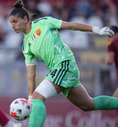 Roma™s goalkeeper Rachele Baldi during the Serie A Women soccer match between Roma and Lazio at the Rome s Tre Fontane stadium, Italy - Saturday October 3, 2026 - Soccer ( Photo by Alfredo Falcone LaPresse )  Copyright: xAlfredoxFalcone LaPressex