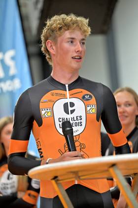 Cycling and Coffee - Lotto Intermarche - Charles Liegeois THIMISTER, BELGIUM - OCTOBER 04 : Solen Keije (NED) of Devo Lotto Intermarche during the Cycling and Coffee - Lotto Intermarche - Charles Liegeois Fan Day on October 4, 2026 in Thimister, Belgium, 04 10 2026 ( Thimister Belgium Copyright: xSesx