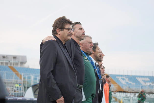 SOCCER - UEFA European Championship, EM, Europameisterschaft - 2027 European Under-21 Championship Qualifying Round - Italy vs. Poland Photo by IPA ABACAPRESS.COM89339827 - Coach Baldini and Barzagli during the 2027 UEFA European Under-21 Championship Qualifying Round—Italy vs. Poland, held in Pescara, Italy, on October 5, 2026 Pescara Italy  Copyright: xIPAxSport ABACAx