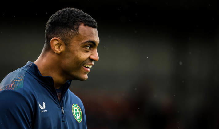 2027 UEFA Under 21 European Qualifier, Munster FA Turner s Cross, Cork 6 10 2026 Republic of Ireland vs England Ireland s David Okagbue David Okagbue 6 10 2026  Copyright: xx AC019849
