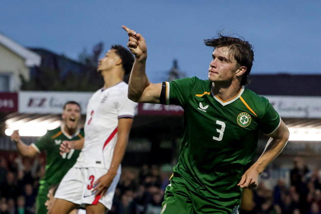 2027 UEFA Under 21 European Qualifier, Munster FA Turner s Cross, Cork 6 10 2026 Republic of Ireland vs England Ireland s Conor McManus celebrates after he scores his sides 2nd goal of the match Conor McManus celebrates after he scores his sides 2nd goal of the match 6 10 2026 Copyright: xx NE1L0102
