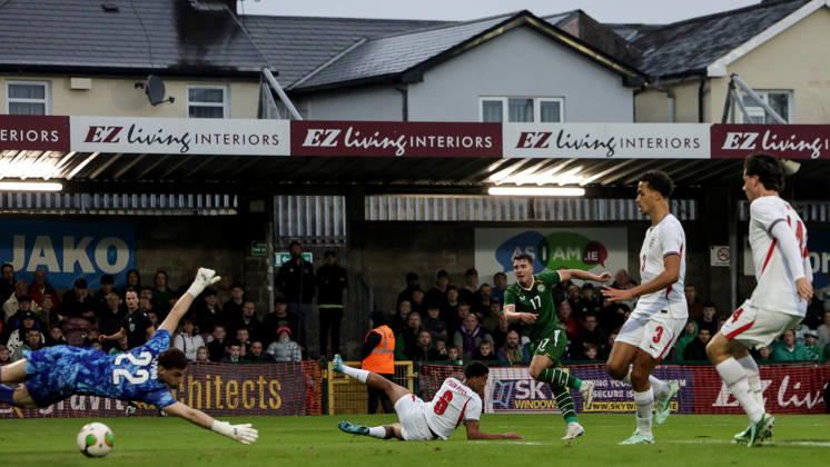 2027 UEFA Under 21 European Qualifier, Munster FA Turner s Cross, Cork 6 10 2026 Republic of Ireland vs England Ireland s Tommy Lonergan scores his sides 1st goal of the match Tommy Lonergan scores his sides 1st goal of the match 6 10 2026 Copyright: xx NE1L9999